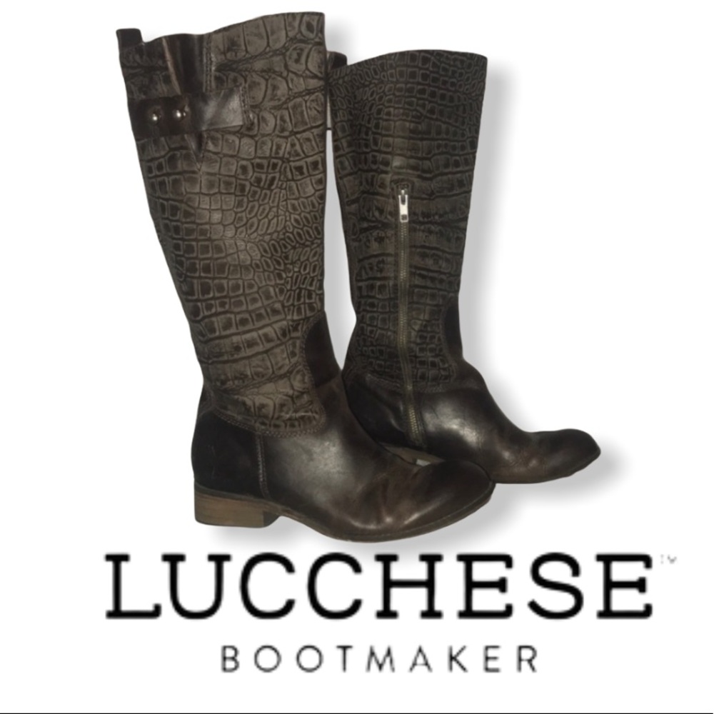 Lucchese Spirit Riding Boot Sz 6.5M Leather Handmade